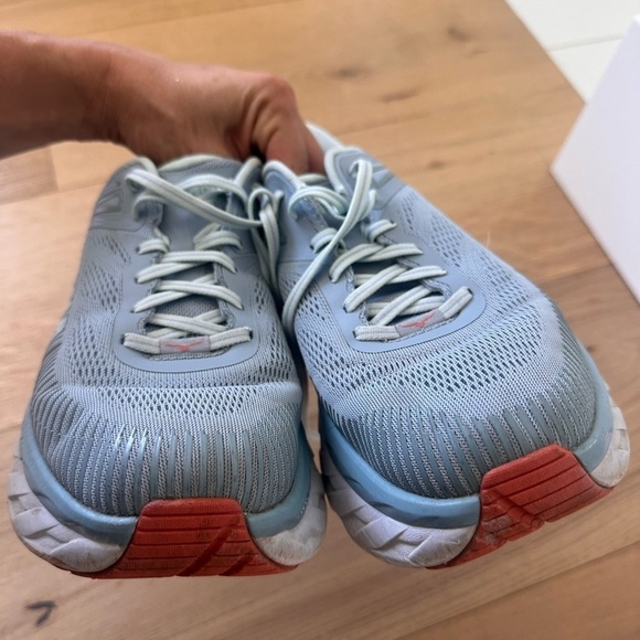 Hoka One One W Bondi 7 Wide Blue White Sneakers 1110531 BFBG Women's US 10D - Picture 6 of 7